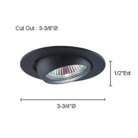 Jesco Mini Recessed Eyeball- Die Cast Aluminum- Satin Chrome RH43-ST